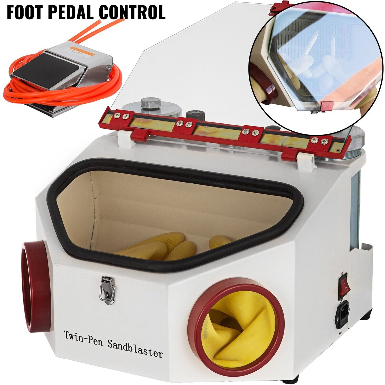 Dental Sandblaster Machine with 2 Pens and 2 Tanks – Professional Sandblaster for Dental Lab