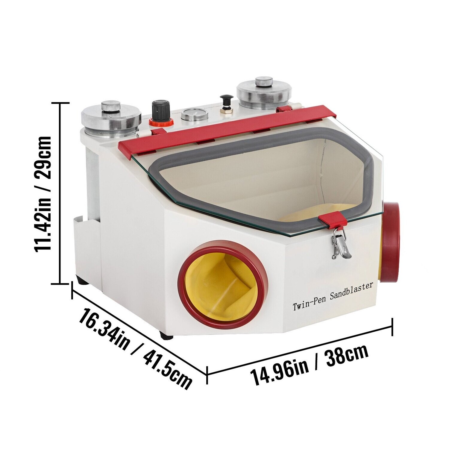 Dental Sandblaster Machine with 2 Pens and 2 Tanks – Professional Sandblaster for Dental Lab