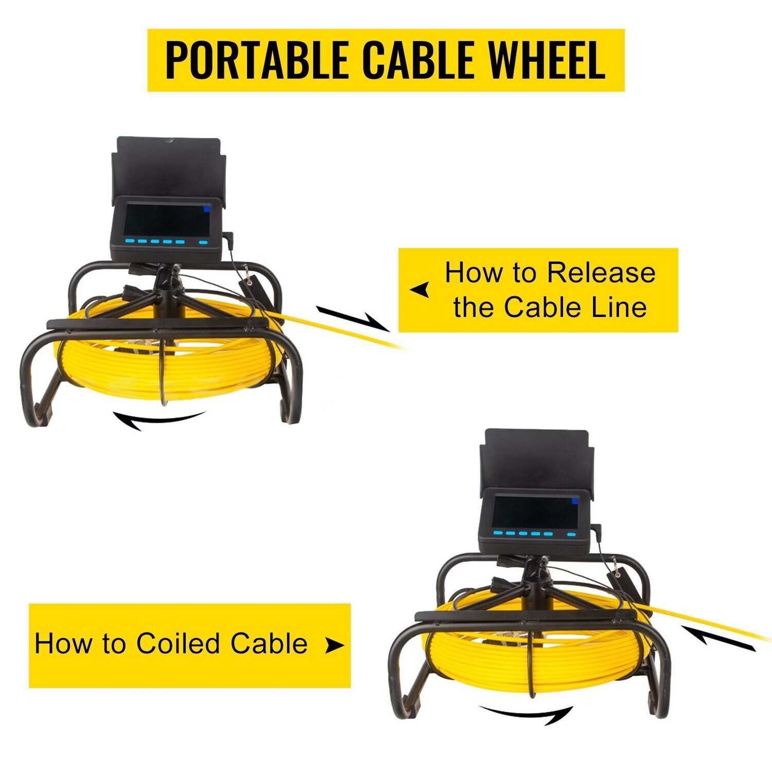 Pipeline Drain Inspection System Video Camera Inspection Kit + 8G SD Card