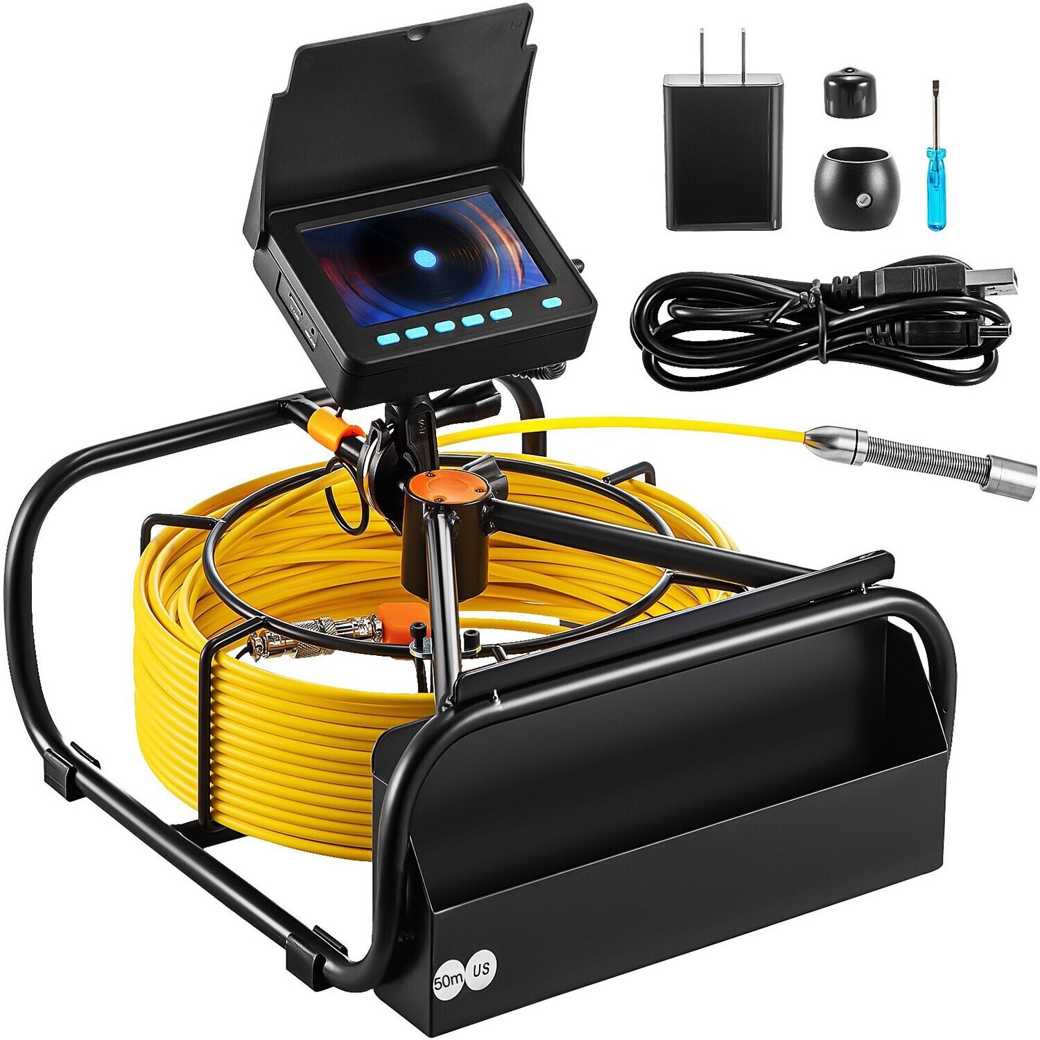 Pipeline Drain Inspection System Video Camera Inspection Kit + 8G SD Card
