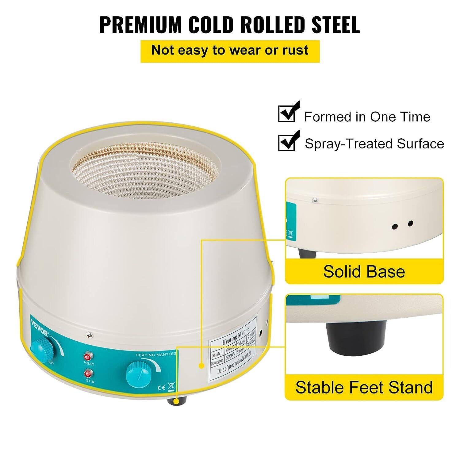 Magnetic Stirrer Heating Mantle 250W Heating Mantle Stirrer Digital Display for Round Bottom Flask