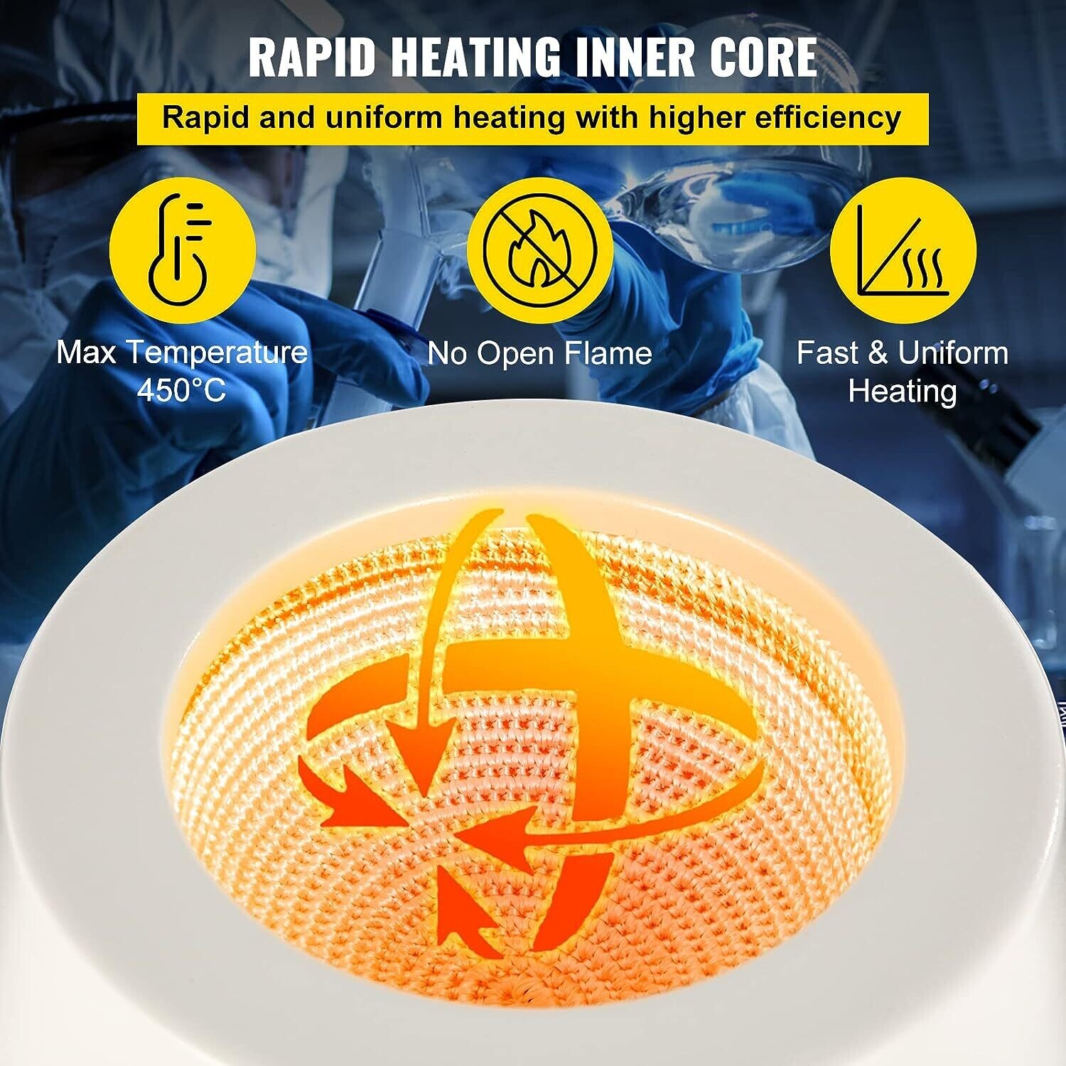 Magnetic Stirrer Heating Mantle 250W Heating Mantle Stirrer Digital Display for Round Bottom Flask