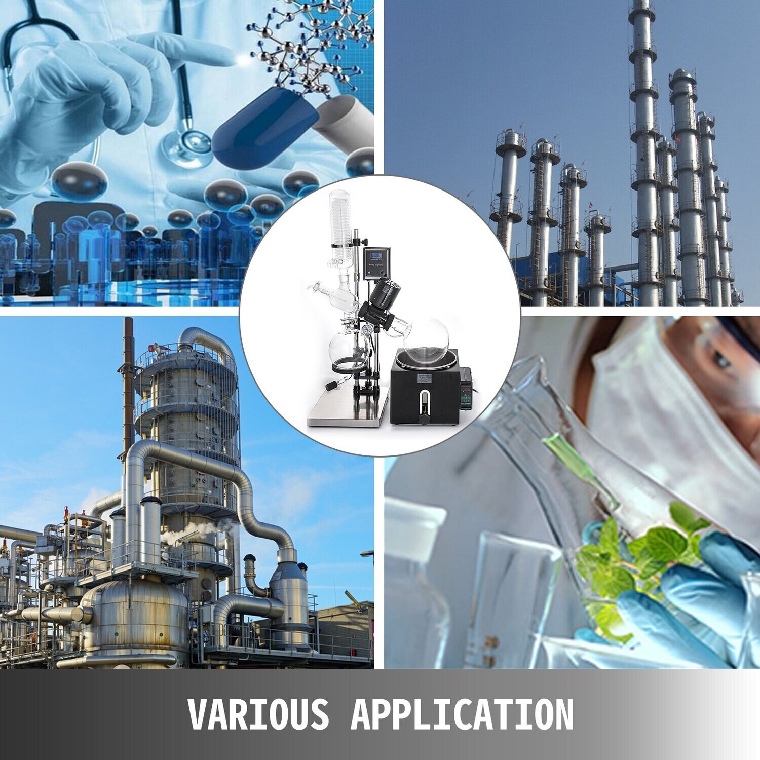 5L Rotary Evaporator RotoVap RE-501 – 180°C Lab Rotary Evaporator with Heating Water Bath for Efficient Solvent Removal