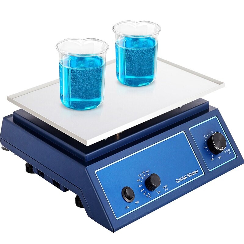 Digital Orbital Shaker with Adjustable Speed 0-210 RPM, 12.4x8.6 Inch Working Platform – Laboratory Orbit Shaker for Chemical and Biological Applications