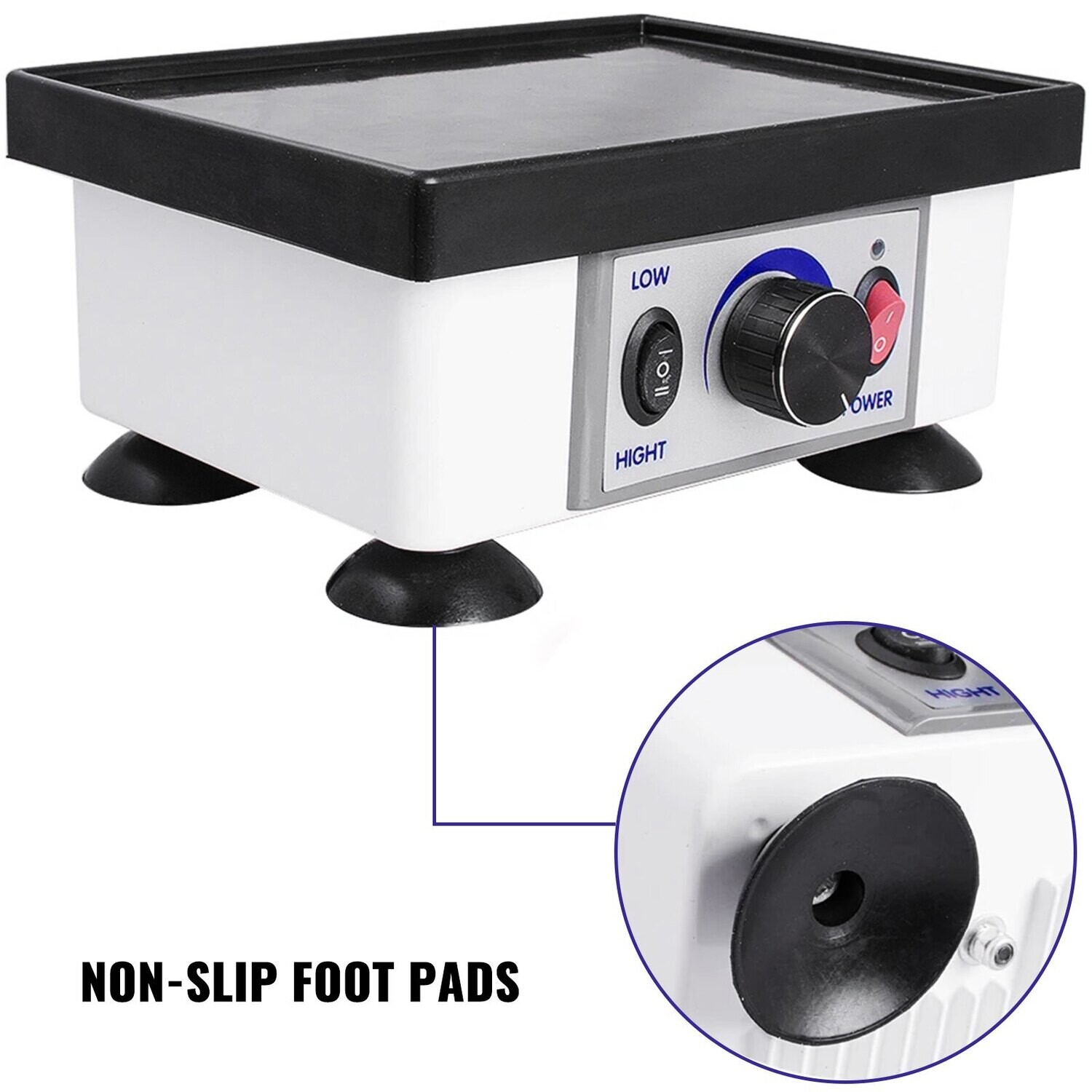 Dental Square Vibrator 120W, 2KG Maximum Load Oscillator – Laboratory Equipment for Dental Labs