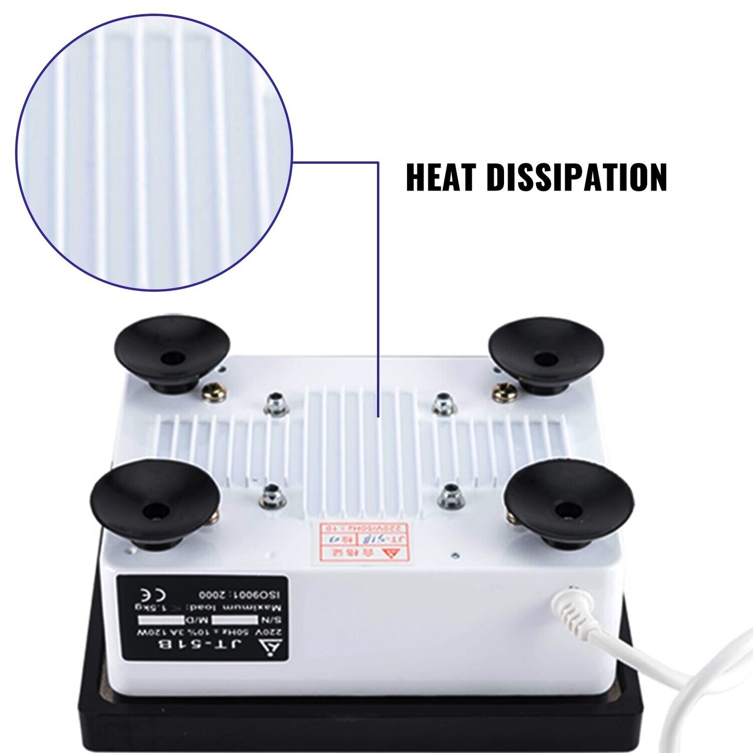 Dental Square Vibrator 120W, 2KG Maximum Load Oscillator – Laboratory Equipment for Dental Labs