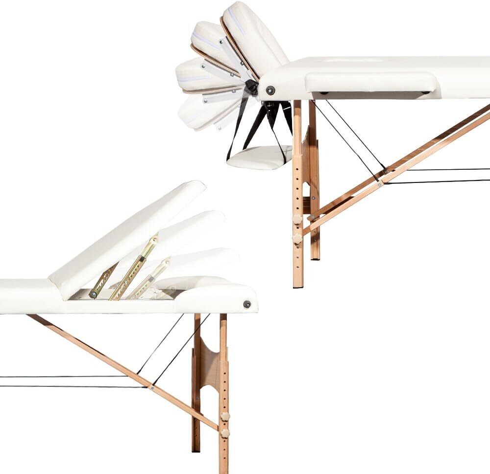 Portable Massage Bed Table - Foldable Beauty Couch in 3 Sections