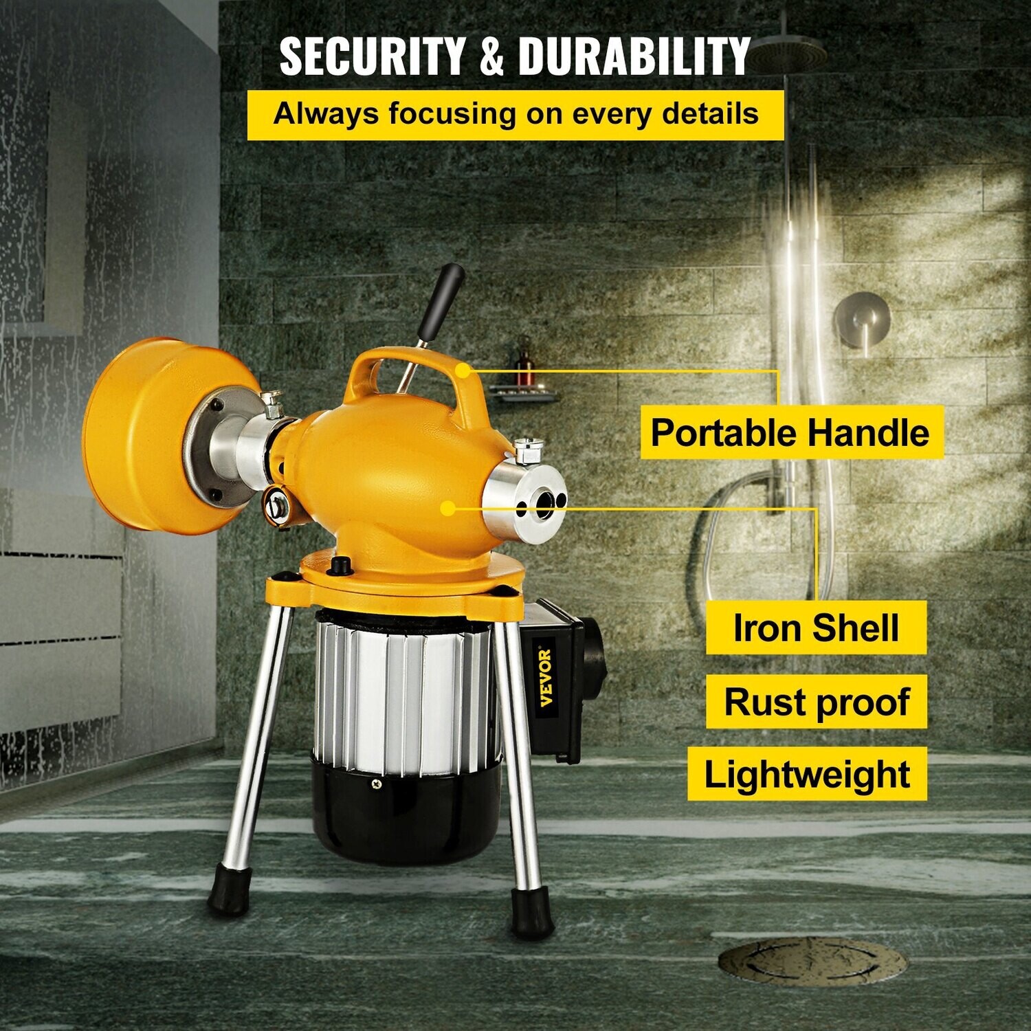 Professional Pipe Dredger Electric Drain Cleaner Pipeline Unblocker And Cleaning Machine for Bathroom, Toilet &amp; Sink