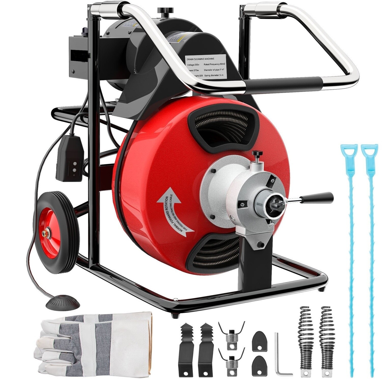 Professional Pipe Dredger Electric Drain Cleaner Pipeline Unblocker And Cleaning Machine for Bathroom, Toilet &amp; Sink