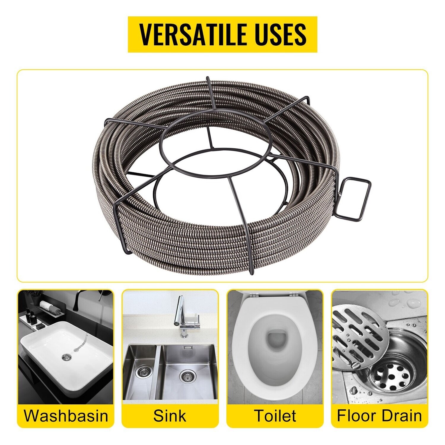 Solid Core Cable Sewer Drain Cleaning Cable