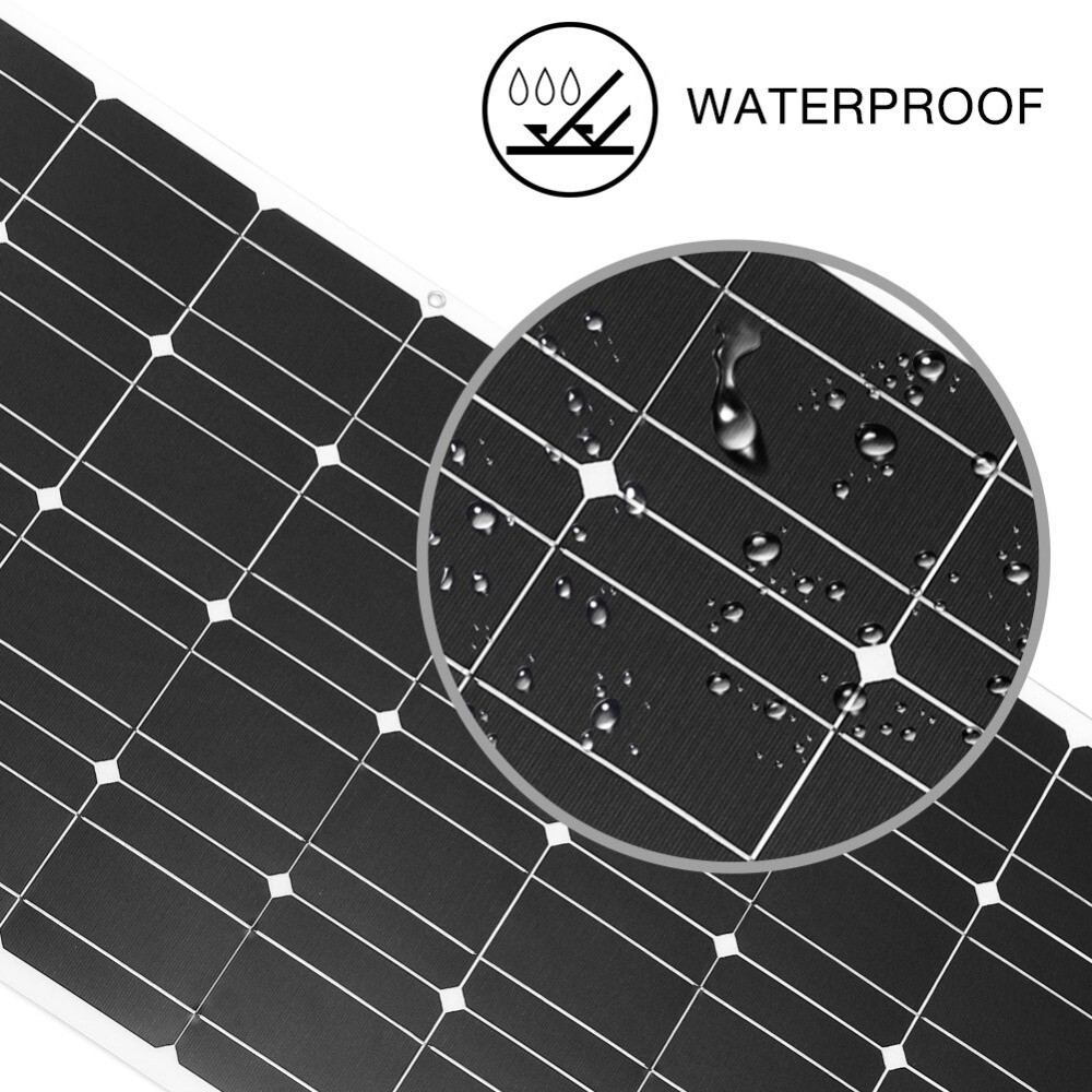18V 100W-400W Flexible Solar Panel Kit with 12V Battery Charging Controller for RV, Car, Boat, Mobile