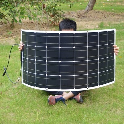 18V 100W-400W Flexible Solar Panel Kit with 12V Battery Charging Controller for RV, Car, Boat, Mobile