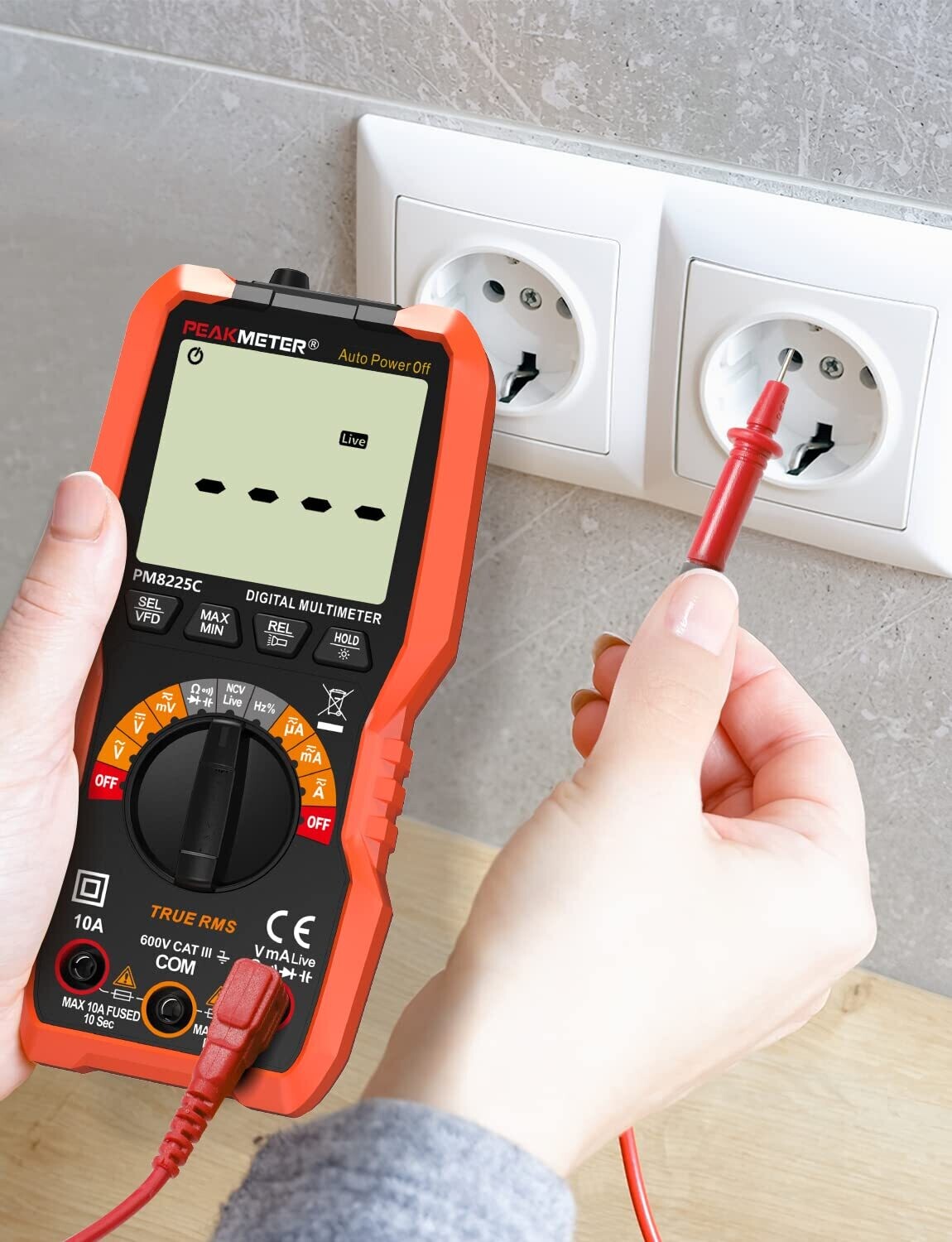 Digital Multimeter Tester, 6000 Counts, DC/AC Voltmeter, NCV, Ohm, Volt, Amp Tester for Voltage, Current, Resistance, and Capacitance Measurement