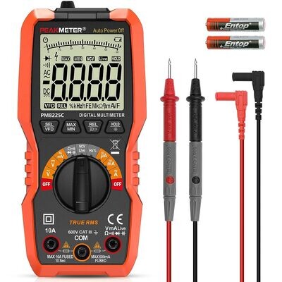 Digital Multimeter Tester, 6000 Counts, DC/AC Voltmeter, NCV, Ohm, Volt, Amp Tester for Voltage, Current, Resistance, and Capacitance Measurement