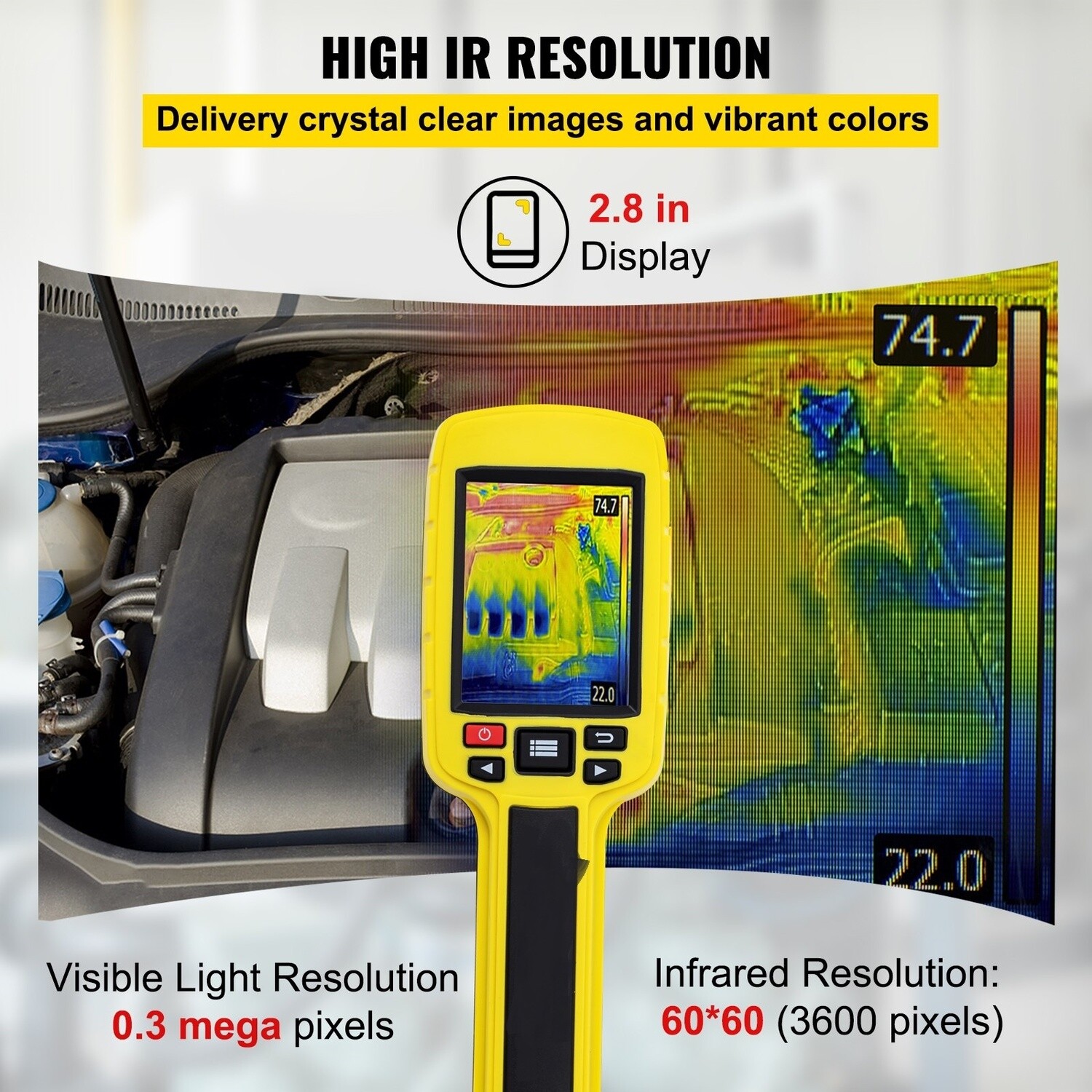 Thermal Imaging Camera, 60x60 (3600 Pixels) IR Resolution Infrared Camera