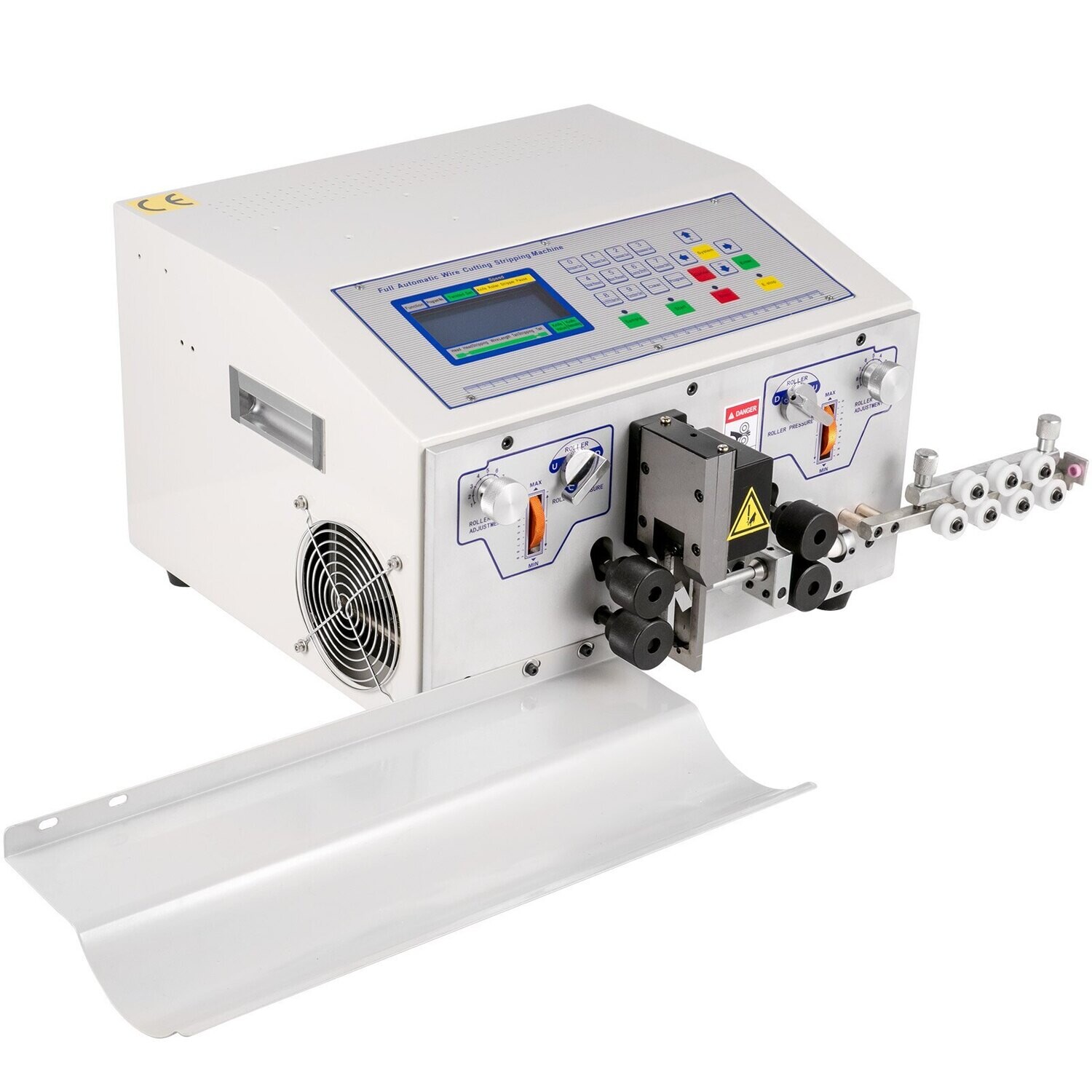 0.1-10 Sqr mm Automatic &amp; Computerized Wire Stripping and Peeling Machine, 300V, with Straightener and Collection Plate for Efficient Wire Processing