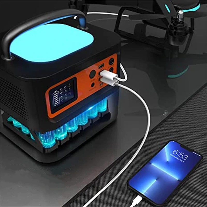 Portable Power Station Mobile Solar Generator with Backup Lithium Battery for Outdoor Camping RV