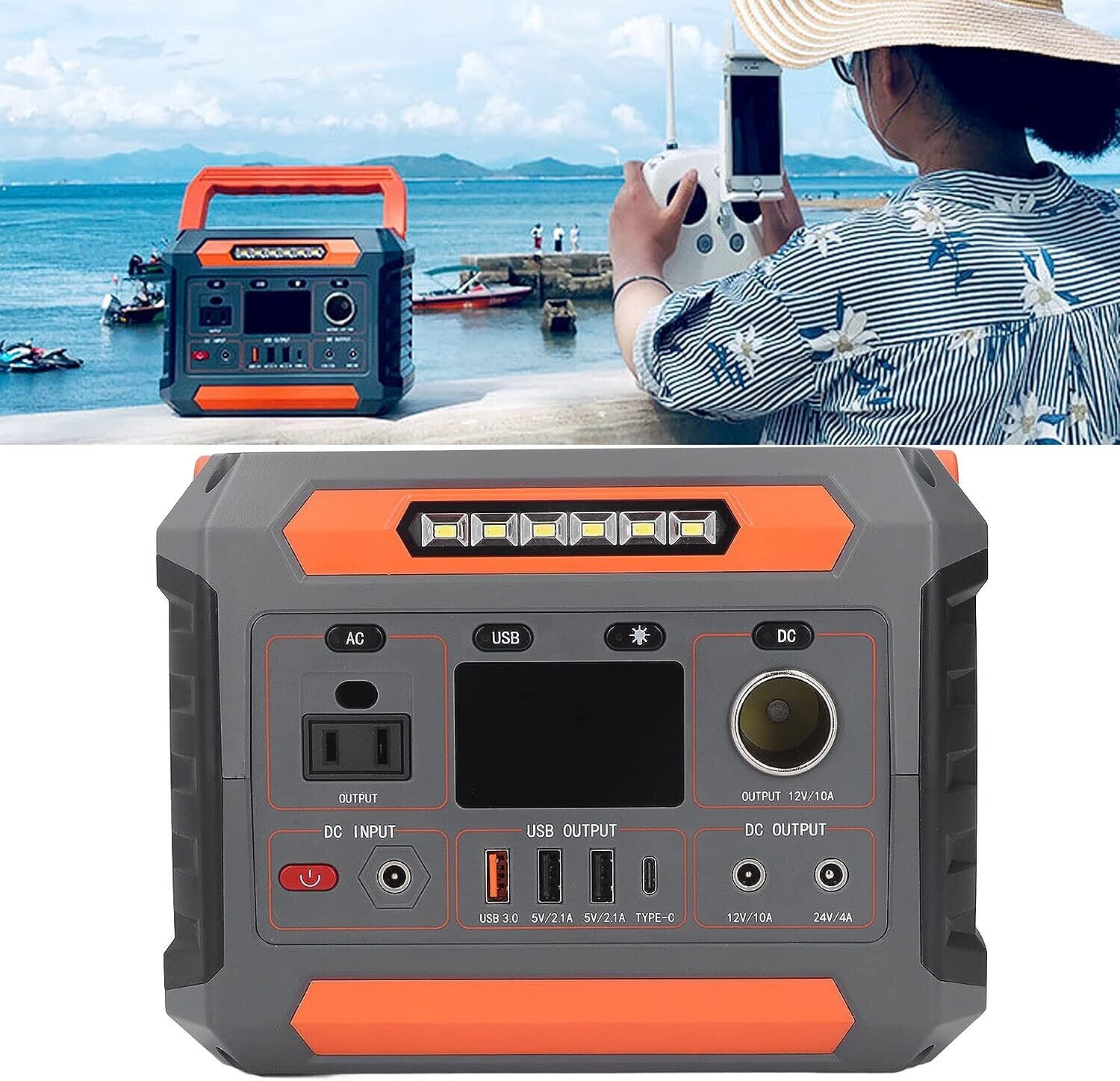 Portable Power Station Mobile Solar Generator with Backup Lithium Battery for Outdoor Camping RV