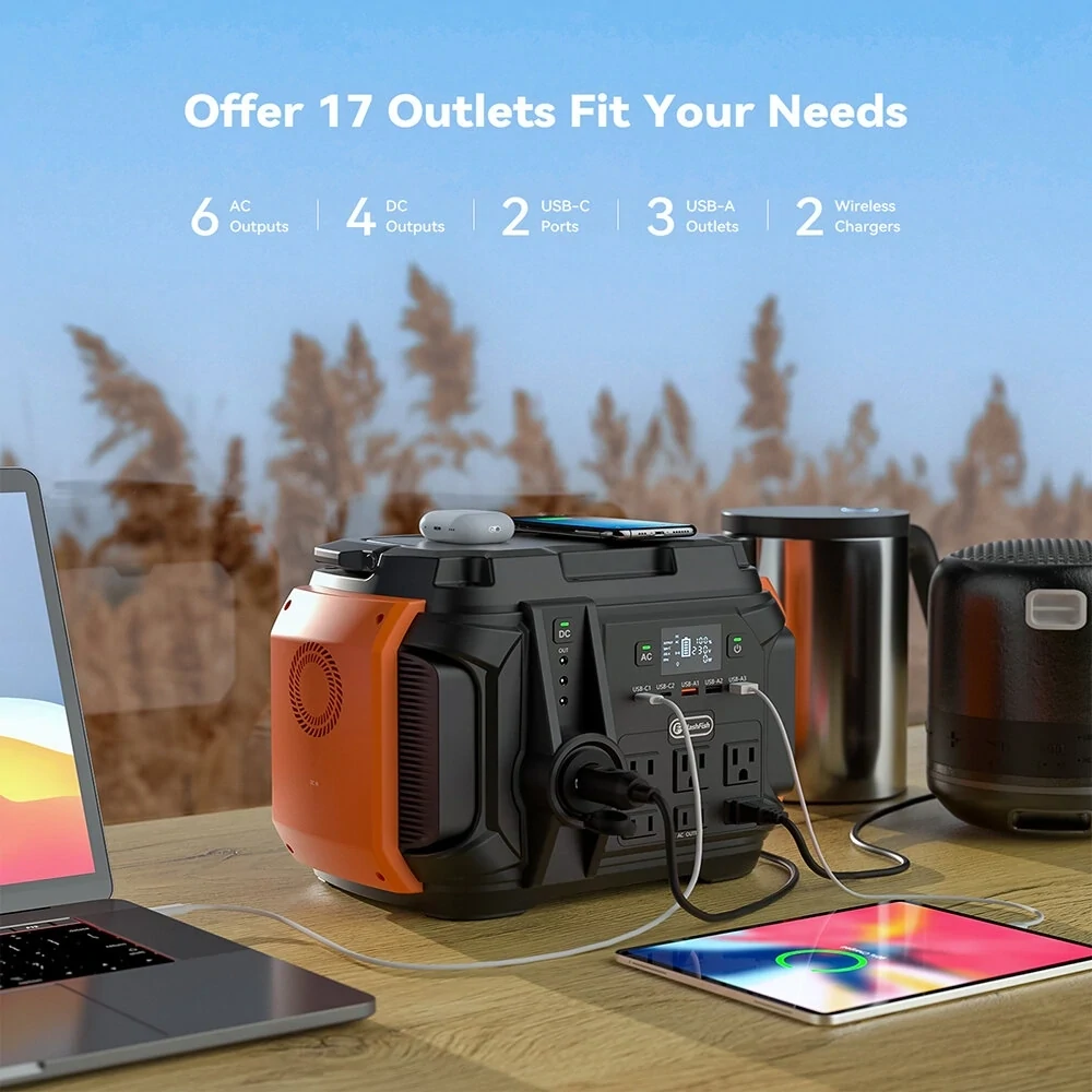 Portable Power Station Mobile Solar Generator with Backup Lithium Battery for Outdoor Camping RV