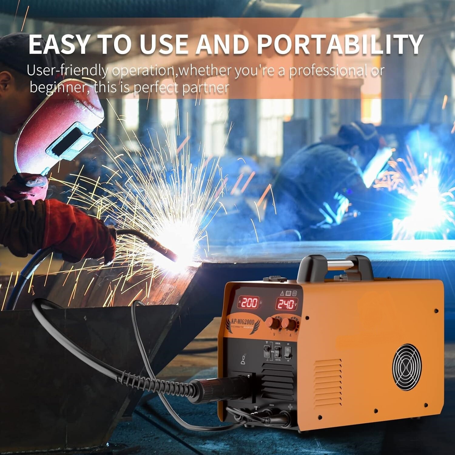 Combo Portable Digital Display Spot Welding Machine, Inverter Plasma Cutter, and Metal Repairing Equipment for Automotive and Industrial Use