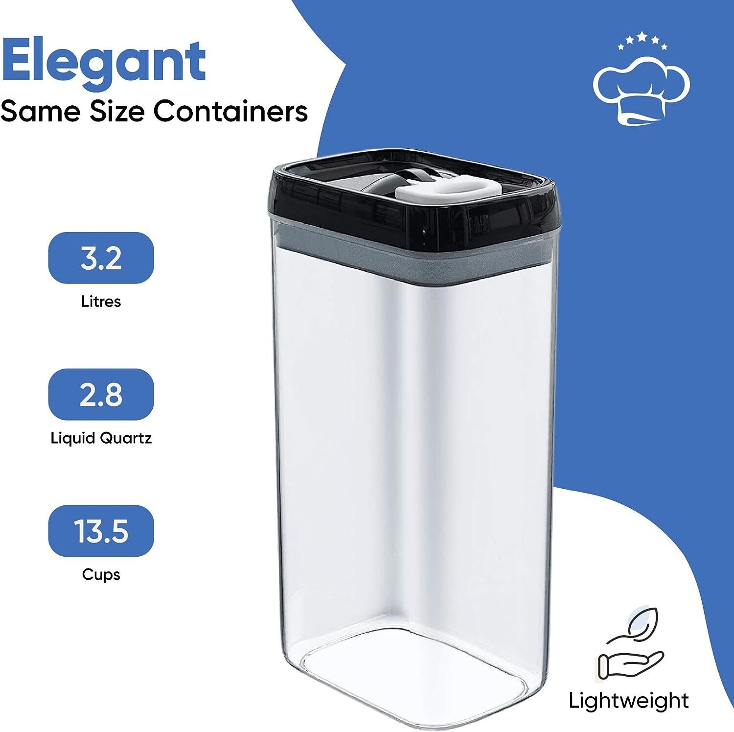 Airtight Storage Boxes Set – 10 Containers with Labels and Markers for Kitchen &amp; Pantry Organization
