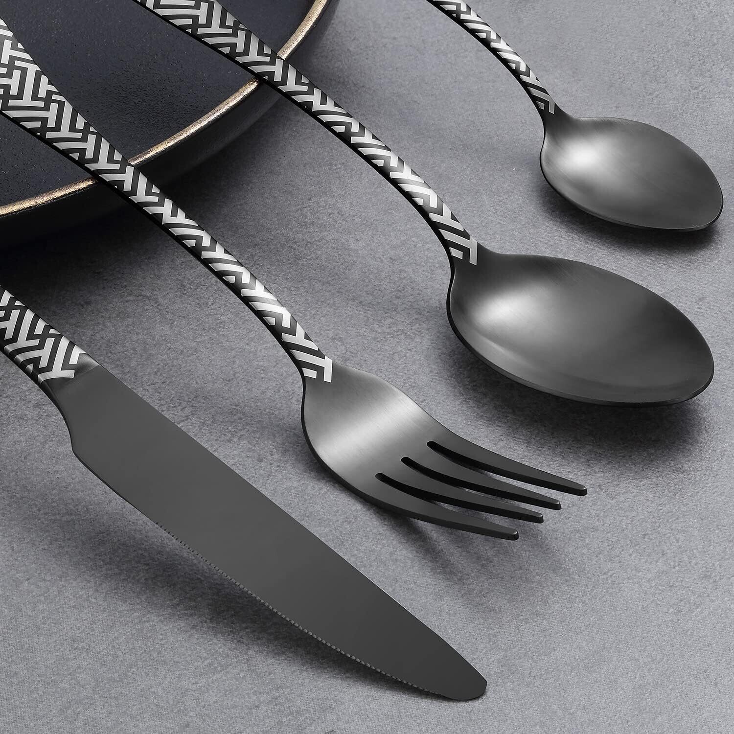 60-Piece Flatware Set with Knife, Fork, and Spoon, Mirror Polished Stainless Steel Cutlery, Dishwasher Safe Dining Utensils for Family and Gatherings