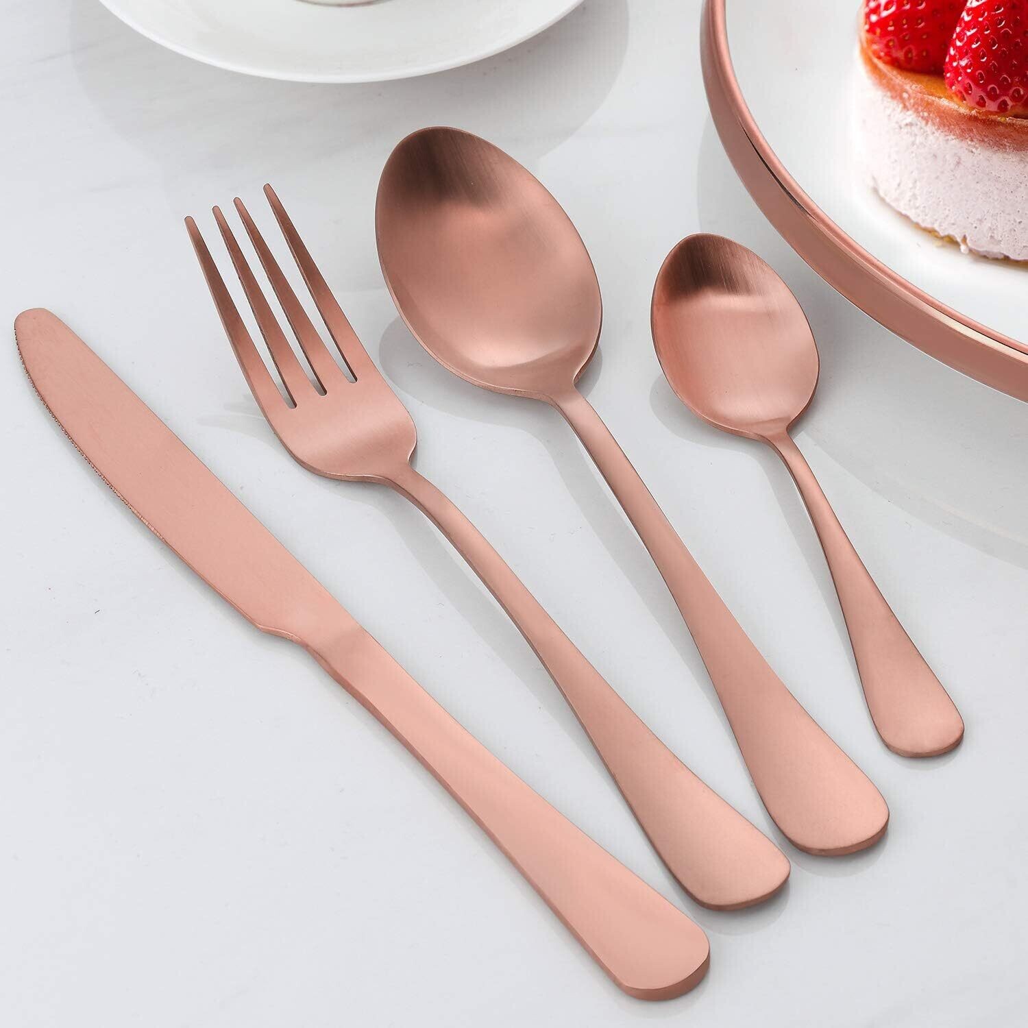 60-Piece Flatware Set with Knife, Fork, and Spoon, Mirror Polished Stainless Steel Cutlery, Dishwasher Safe Dining Utensils for Family and Gatherings