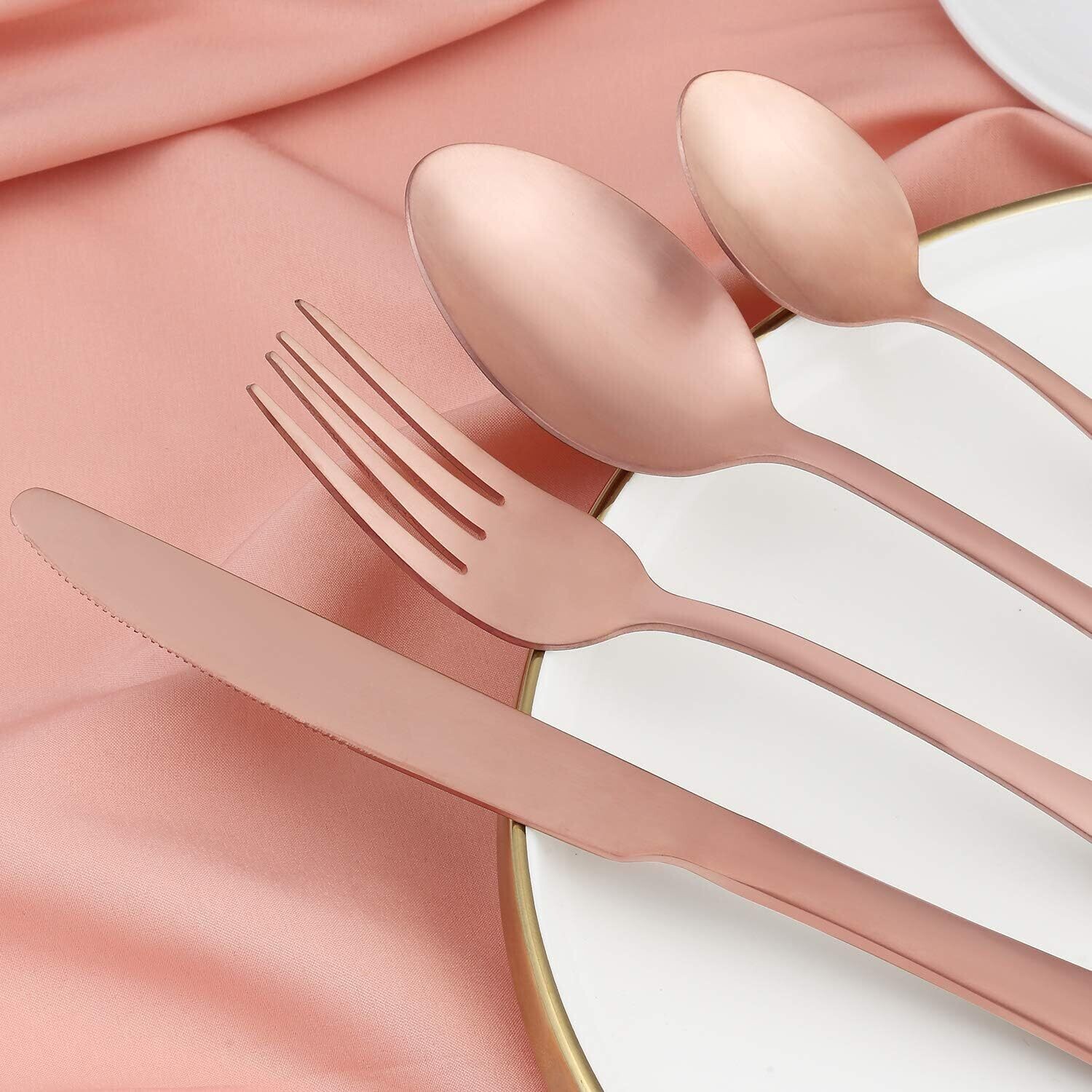60-Piece Flatware Set with Knife, Fork, and Spoon, Mirror Polished Stainless Steel Cutlery, Dishwasher Safe Dining Utensils for Family and Gatherings