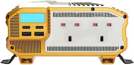 12V to 230V 1100W Modified Sine Wave Power Inverter – DC to AC Converter with AC Outlets and Installation Kit