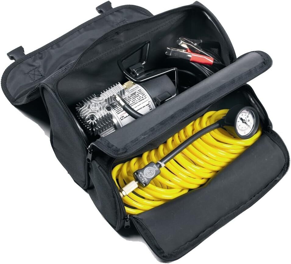Heavy Duty Tyre Inflator Air Compressor with 1 Storage Bag and 7m Extendable Airline for Quick Tire Inflation and Easy Storage