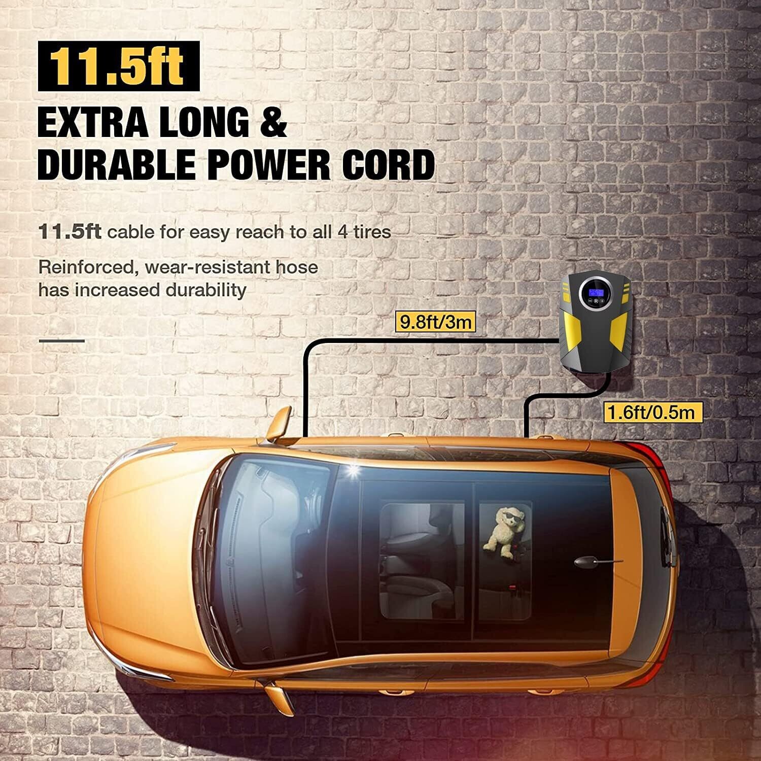 Portable Air Compressor Car Tyre Pump Automatic 12V Electric Air Pump