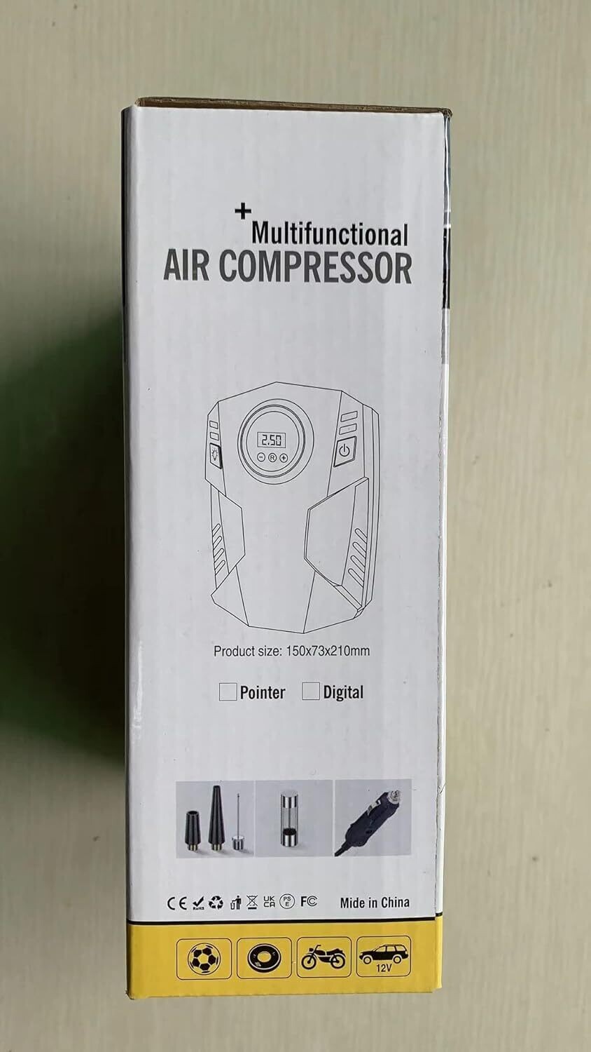 Portable Air Compressor Car Tyre Pump Automatic 12V Electric Air Pump