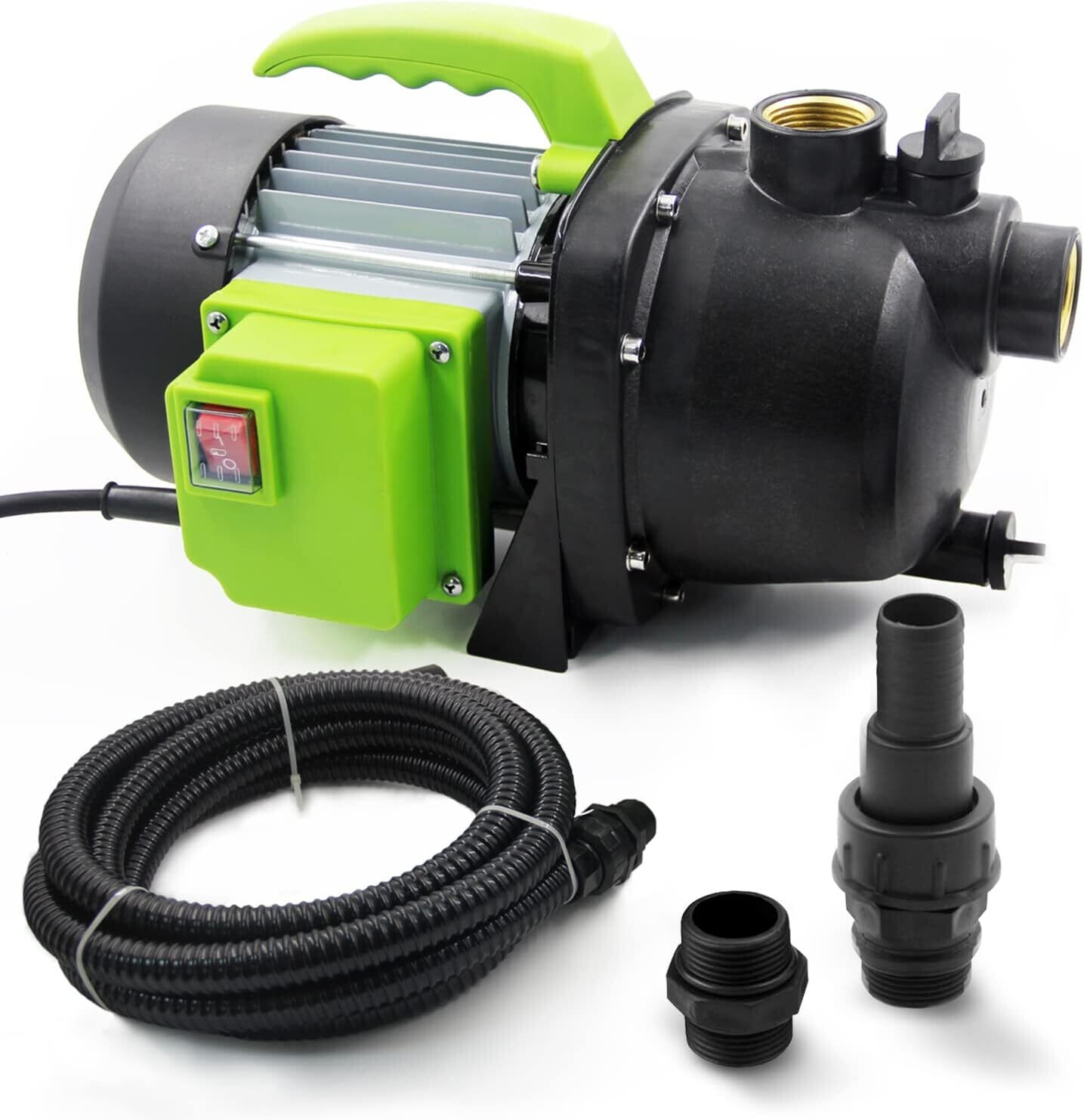 800W Self-Priming Pump Transfer Clean Water for Home Lawn Irrigation Sprinkling, Portable Garden Booster Pump