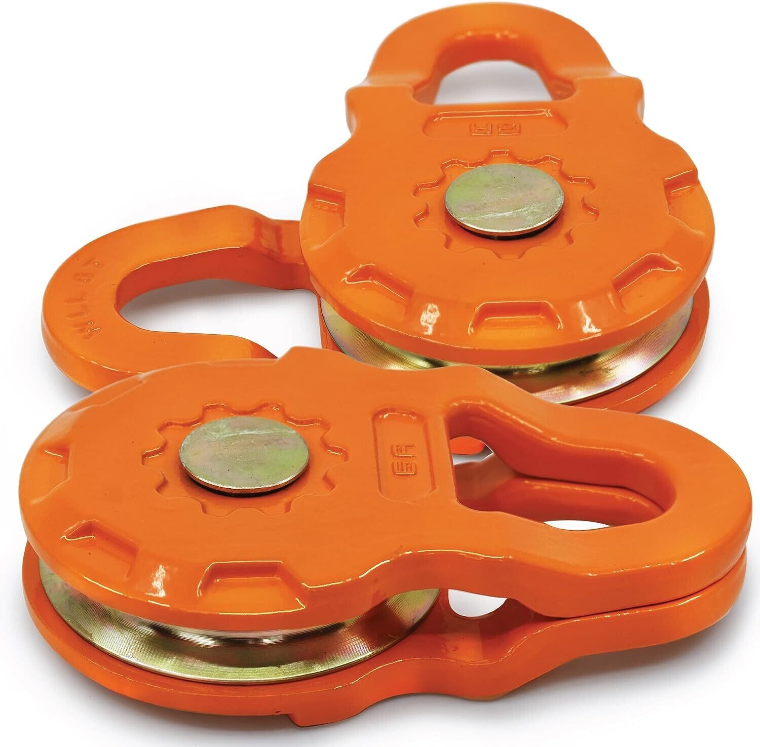 Mega  Heavy Duty Winch Pulley Snatch Blocks Strength (25,000 LBS WLL) |for Synthetic Rope or Steel Cable | Control Recovery Direction, Double Winch Power