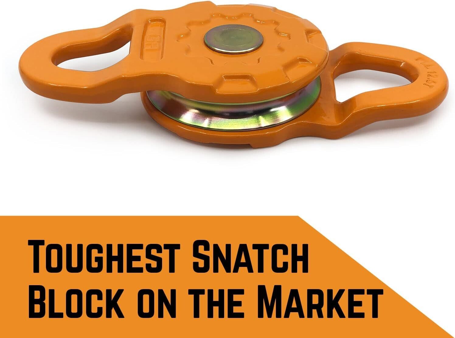 Mega  Heavy Duty Winch Pulley Snatch Blocks Strength (25,000 LBS WLL) |for Synthetic Rope or Steel Cable | Control Recovery Direction, Double Winch Power