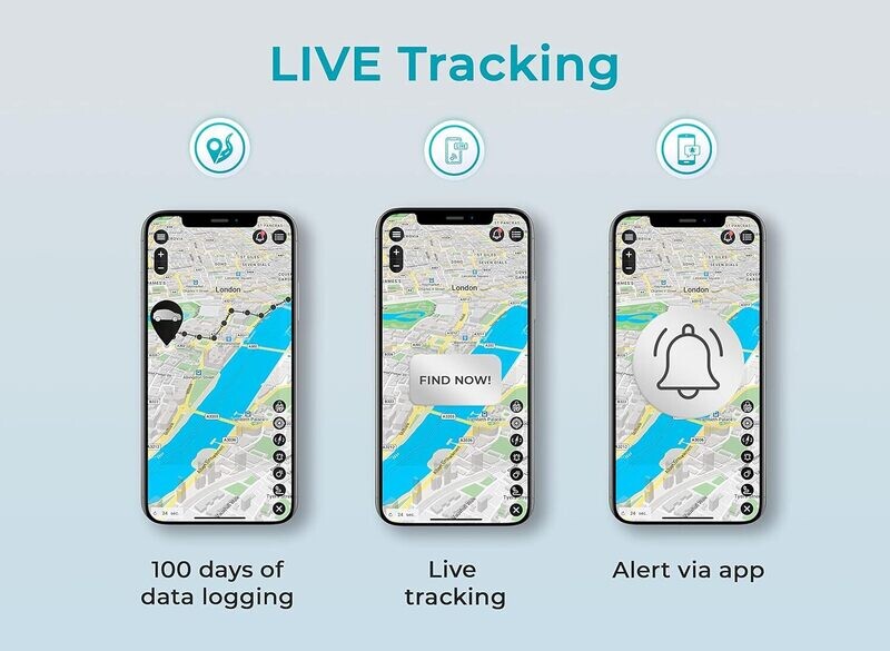 GPS Tracker for World-Wide Real-Time Tracking, Fixed Magnet, Secure Placement, Long Battery Life