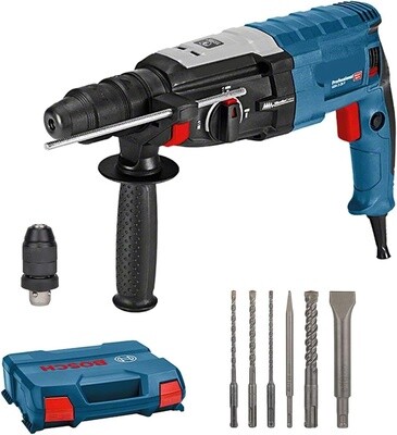 Professional Hammer Drill (880 Watt, Max Concrete Drilling Diameter: 28 mm, Includes Set of 6 SDS-Plus Perforation Scissors in L-Case)