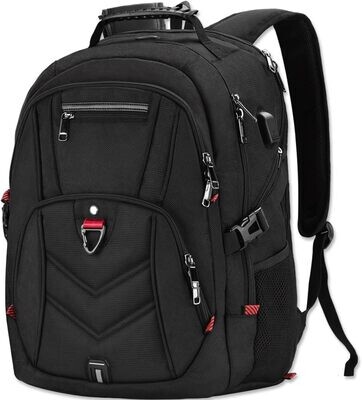 Assorted and variegated Large Waterproof Work Business Travel Notebook Backpack with USB Charging Port for Men / Boys / Girls / Students / Teenagers