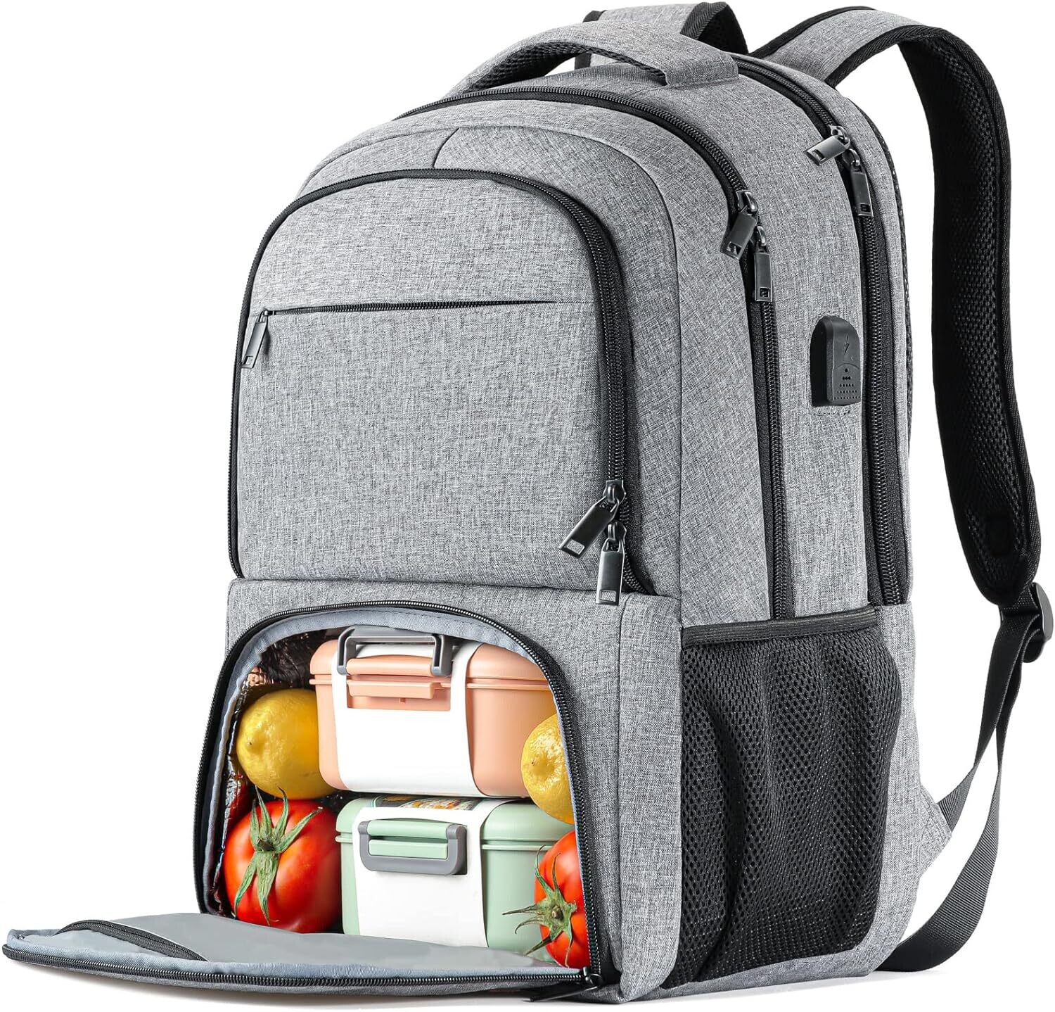 Assorted Large Waterproof Work and Business Travel Notebook Backpack with USB Charging Port – For Men, Boys, Girls, Students, and Teenagers