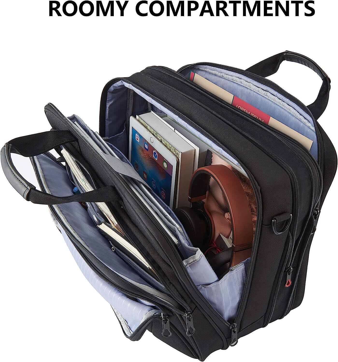 Assorted Large Waterproof Work and Business Travel Notebook Backpack with USB Charging Port – For Men, Boys, Girls, Students, and Teenagers