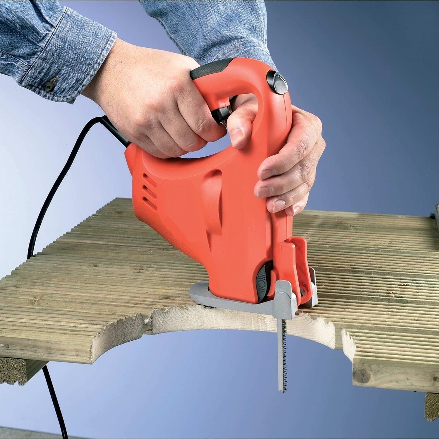 Electric Saw with 3 Blades – 10mm Stroke Length Power Tool for Cutting Wood, Metal, and Plastic