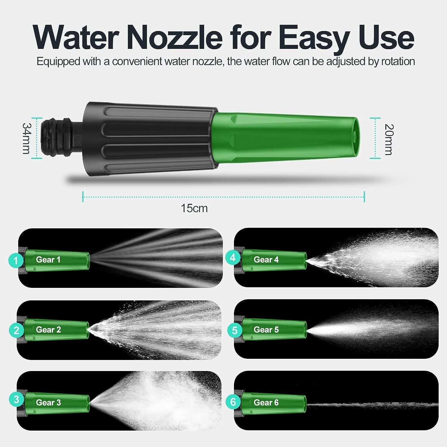 100ft Stainless Steel Garden Hose Pipe – Heavy-Duty Metal Water Hose with 2 Spray Nozzles for Yard and Outdoor Use