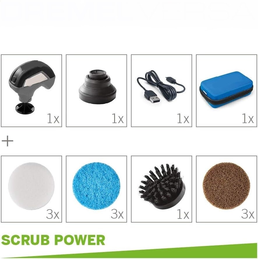 High-Speed Power Cleaner Kit, Cordless Cleaning and ScrubbingTool/Spin with 9 Multi-Purpose Cleaning Pads