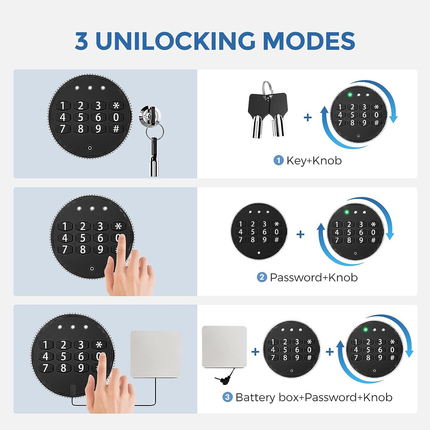 Digital Electronic Security Keypad Large Safe with Key Lock for Home, Hotel, Business, and Office – Safe for Money, Gun, Jewelry, and Passport Storage