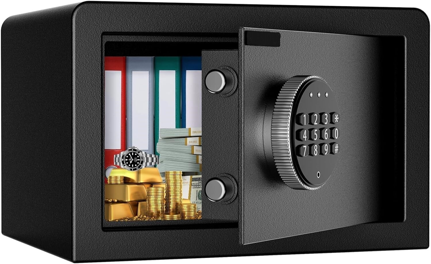 Digital Electronic Security Keypad Large Safe with Key Lock for Home, Hotel, Business, and Office – Safe for Money, Gun, Jewelry, and Passport Storage