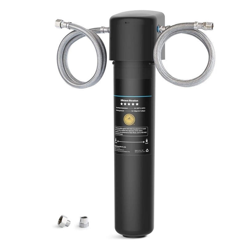 15UA Under Sink Water Filter System, 60K Liters High Capacity, Direct Connect to Kitchen Faucet for Clean and Fresh Drinking Water