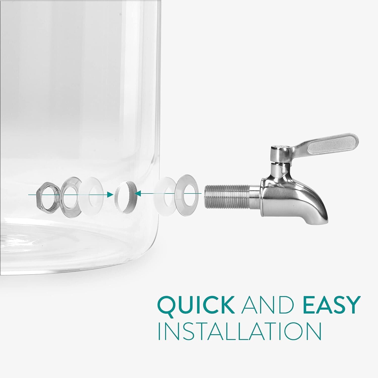 Drinks Dispenser with Tap, Lid, and Beechwood Stand – Ideal for Hot or Cold Beverages, Ice Water, and Party Use