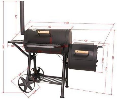 Outdoor XL Smoker Barbecue Charcoal Portable BBQ Grill Garden