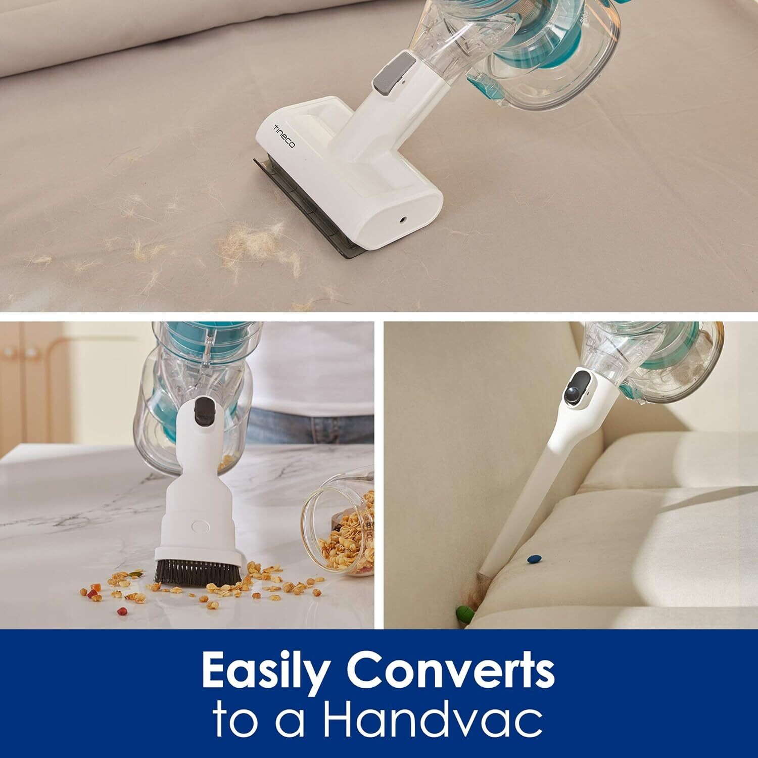 Ultra Powerful Suction, Stick Vacuum Cleaner with 2 LED Professional Brushes for Pet Hair Carpet Deep Clean-Twin Battery