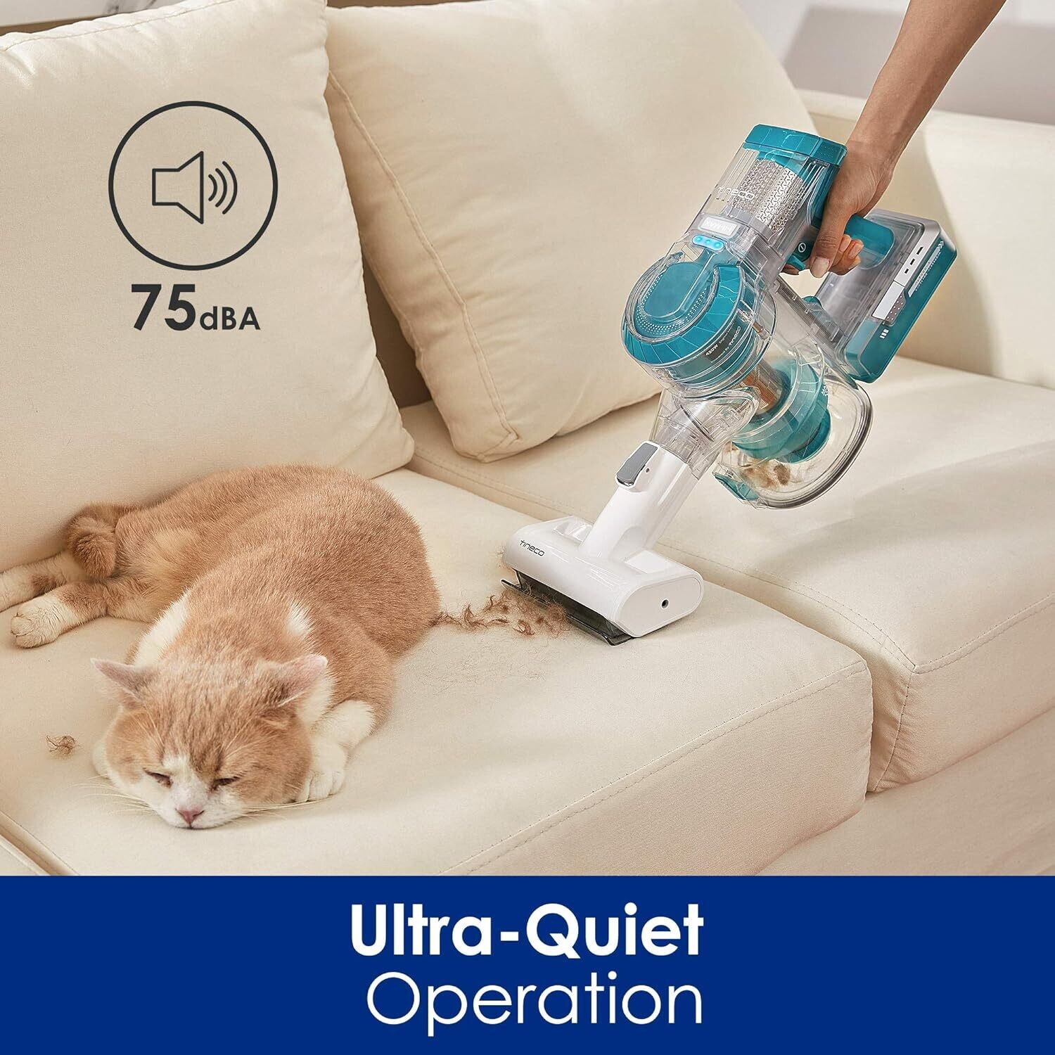Ultra Powerful Suction, Stick Vacuum Cleaner with 2 LED Professional Brushes for Pet Hair Carpet Deep Clean-Twin Battery